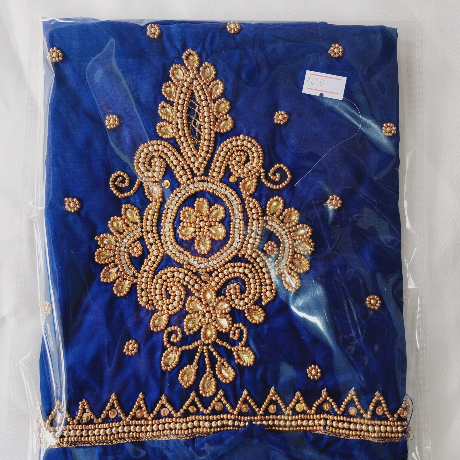 Royal Zari Work Unstitched Blouse Pieces (Multiple Colors) - Image 7