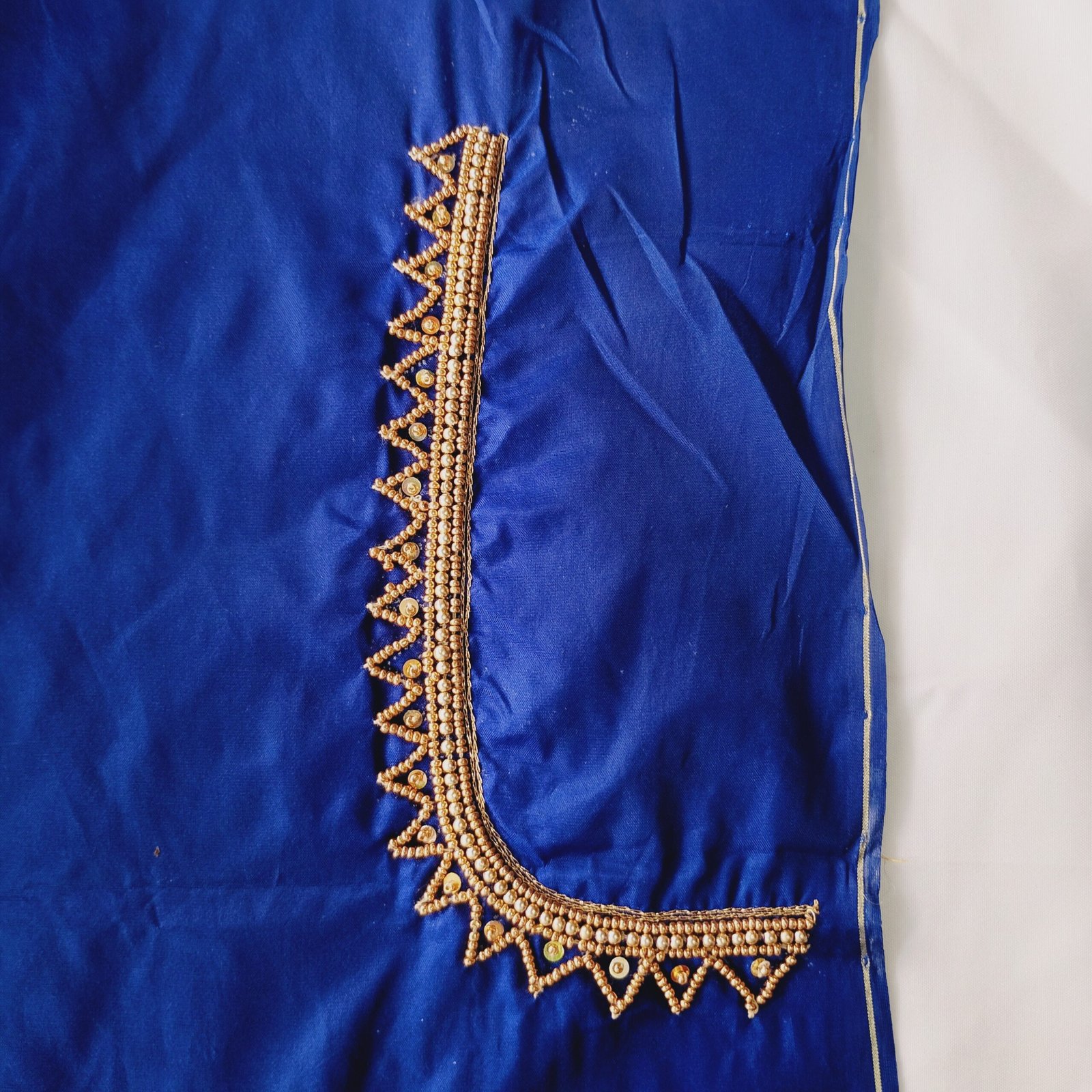 Royal Zari Work Unstitched Blouse Pieces (Multiple Colors) - Image 10