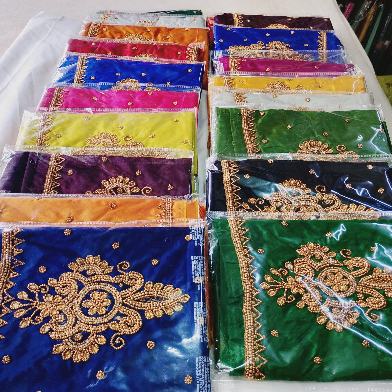 Royal Zari Work Unstitched Blouse Pieces (Multiple Colors) - Image 13