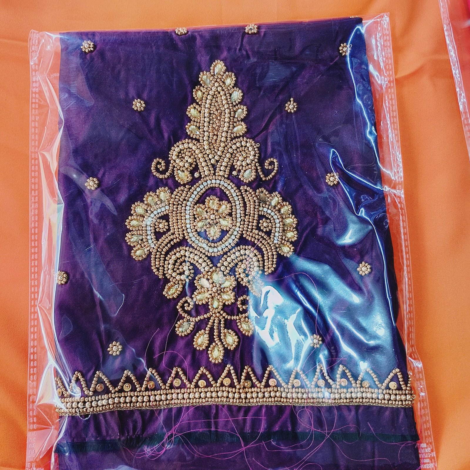 Royal Zari Work Unstitched Blouse Pieces (Multiple Colors) - Image 12