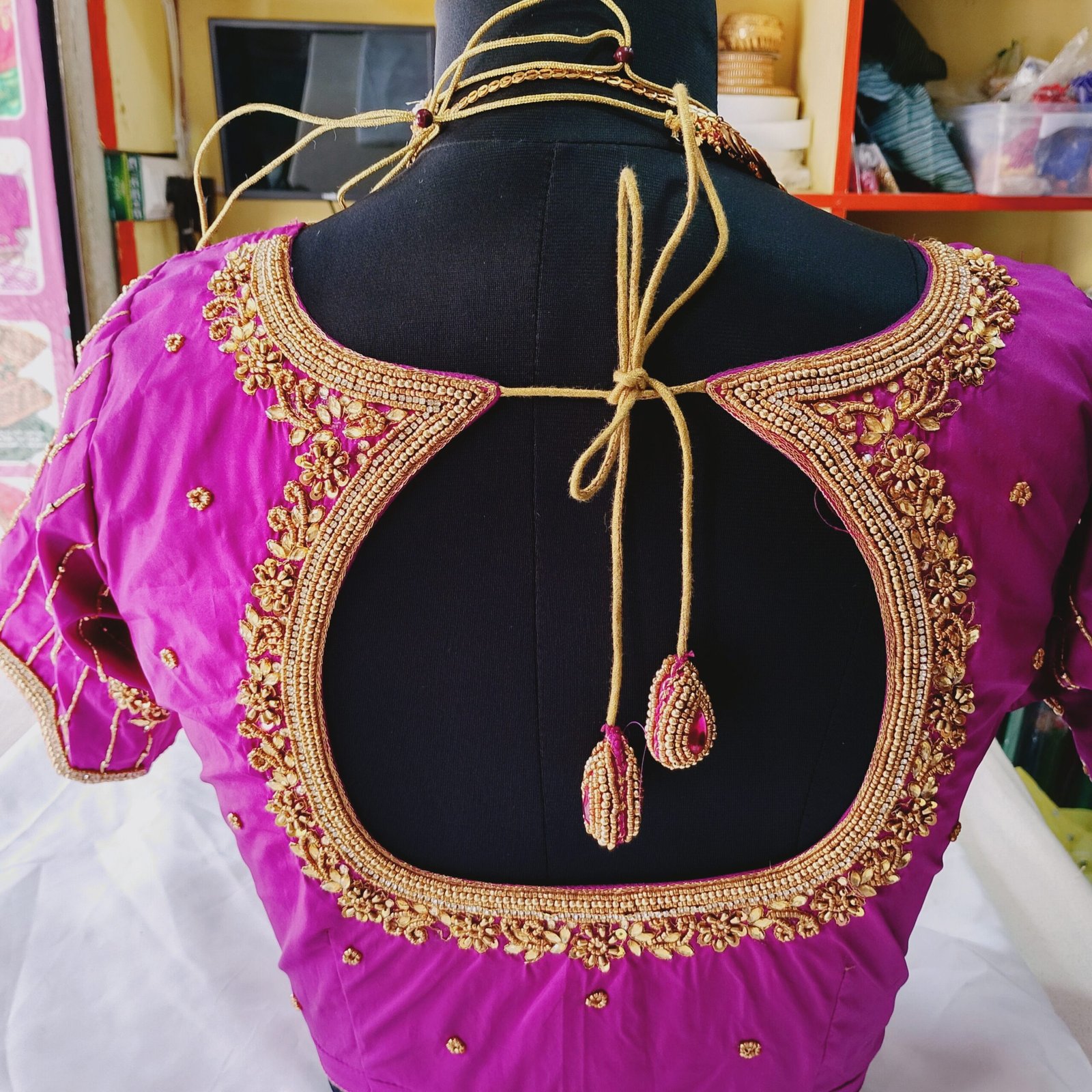 Designer Unstitched Blouse with Heavy hand embroidery – Clothing Store, image size:1600x1600