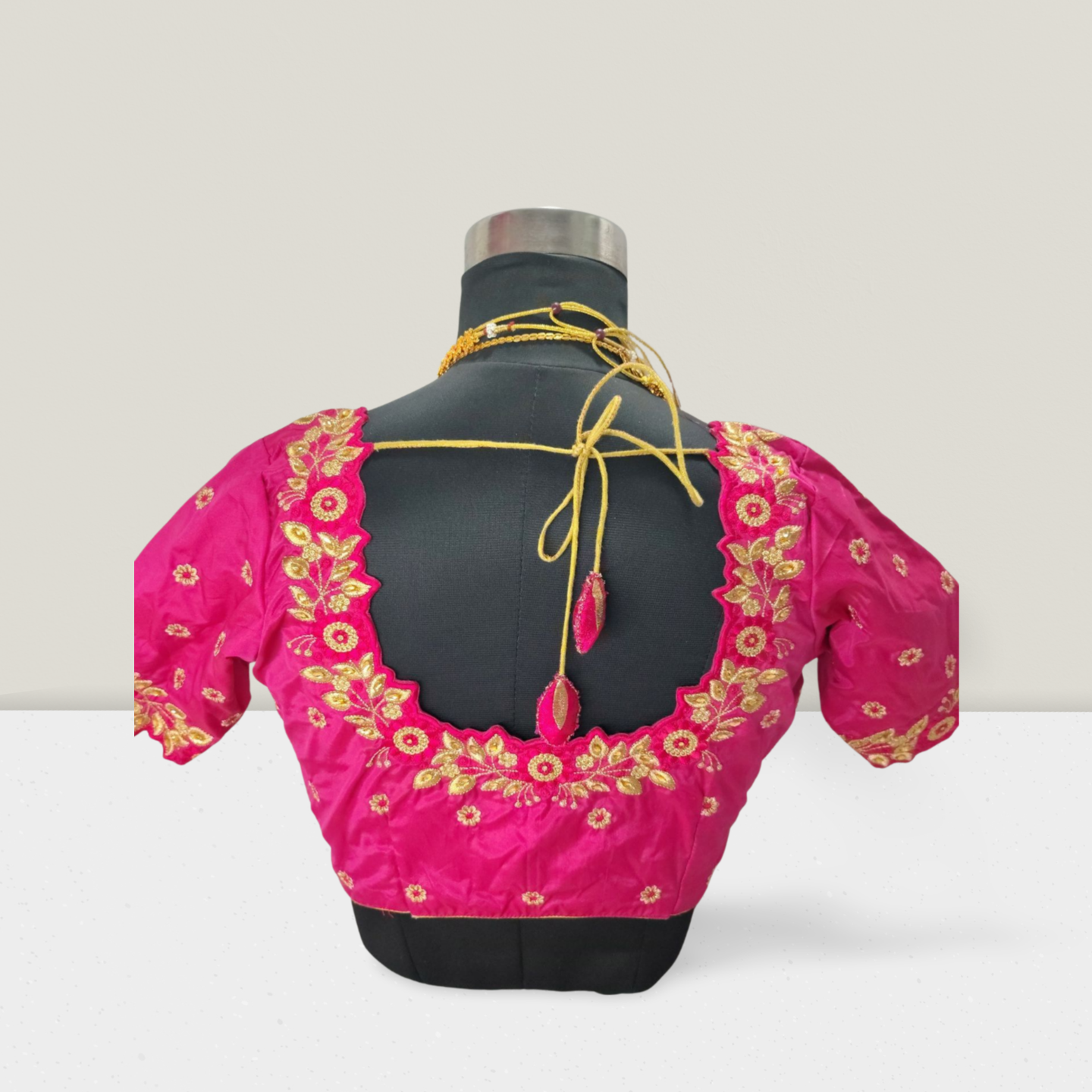 Elegant Pink Computer Embroidered Blouse