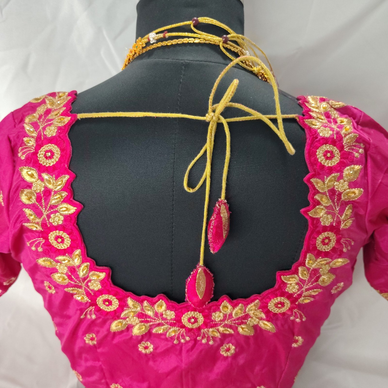 Elegant Pink Computer Embroidered Blouse - Image 2